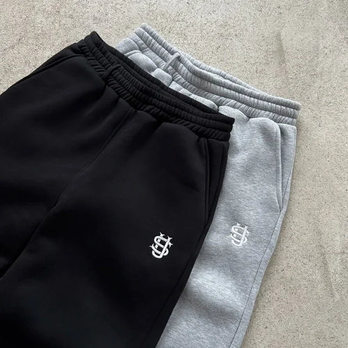 Embroidery Streetwear Men Clothing Fashion Hip Hop Men Pants Sweatpants Loose Casual Y2K Zipper Hip Joggers Men Trousers